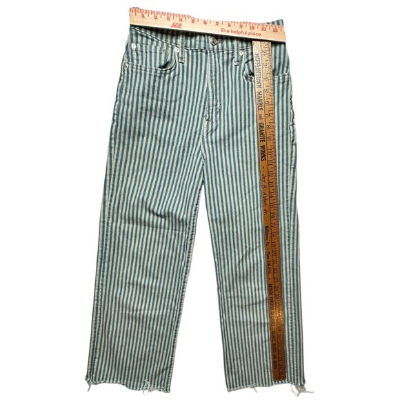 Free People Astoria Wide Leg In Peppermint Distressed Size 25 - Picture 2 of 3